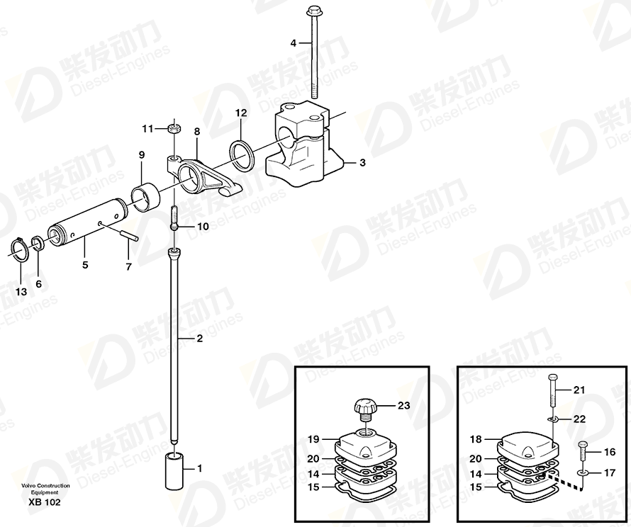 VOLVO Rocker arm 422063 Drawing VOLVO Rocker arm 422063 Drawing