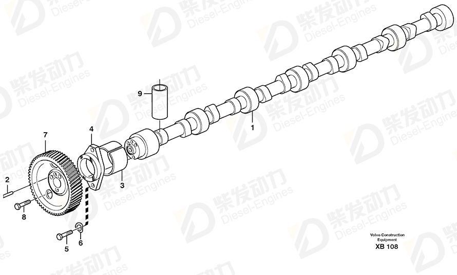 VOLVO Camshaft 8194477 Drawing