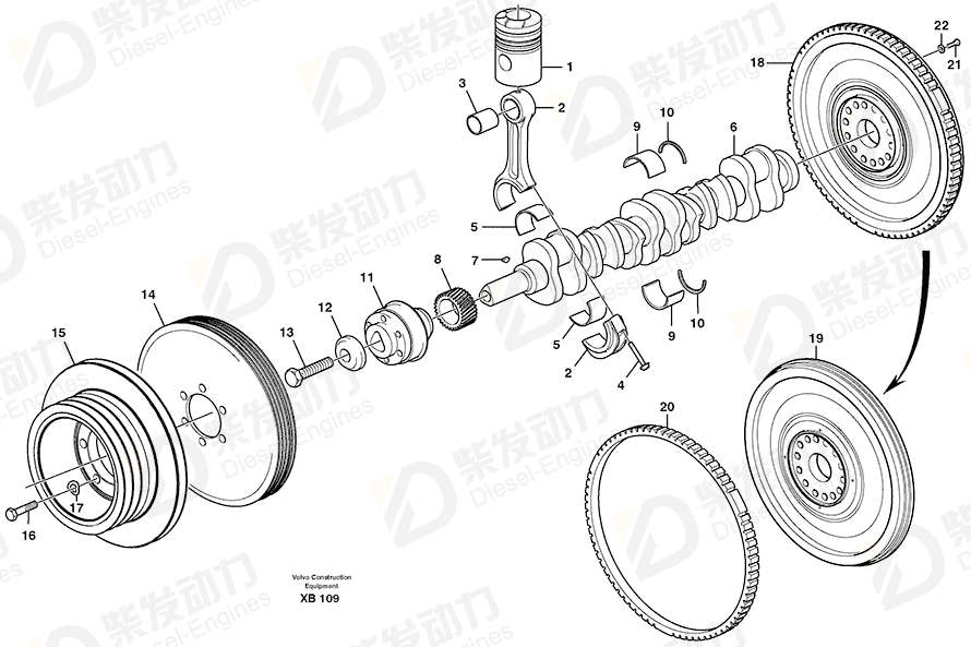 VOLVO Vibration damper 422924 Drawing