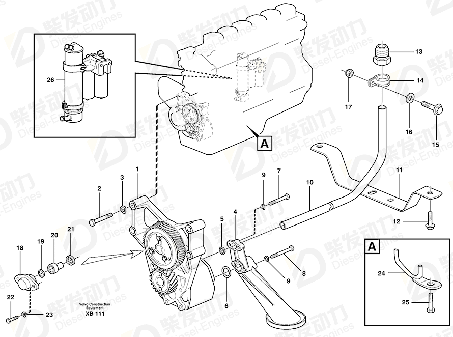 VOLVO Lock screw 13948587 Drawing