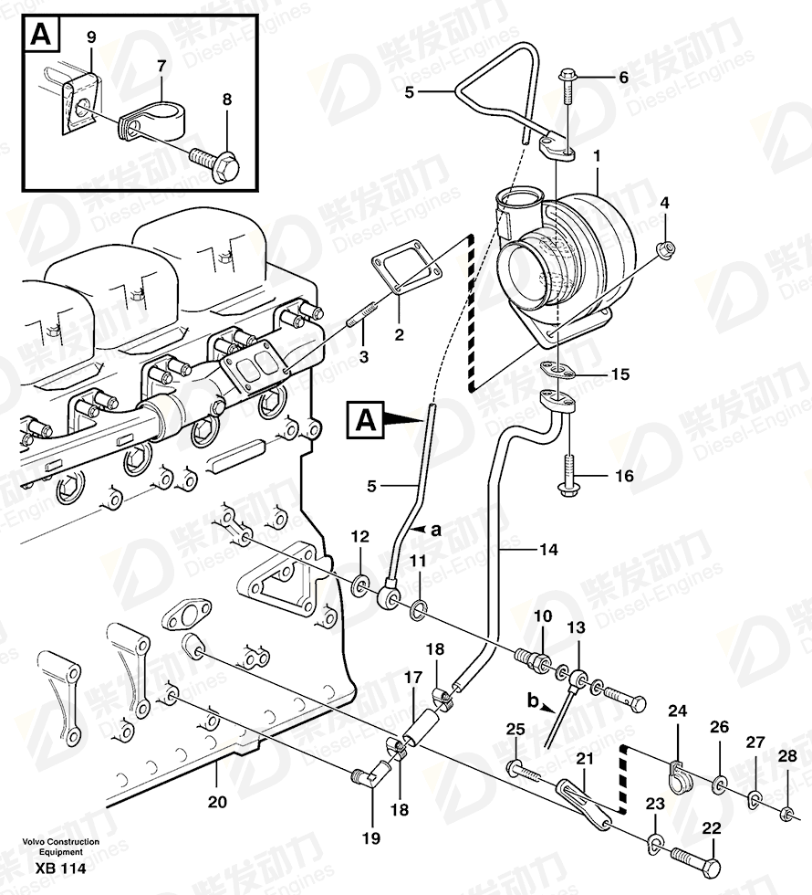 VOLVO Turbocharger 11162409 Drawing