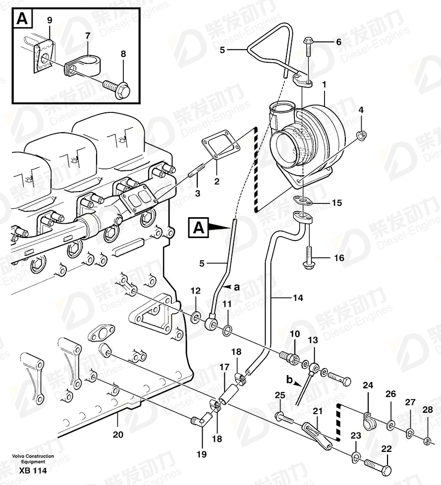 VOLVO Oil pipe 11031496 Drawing