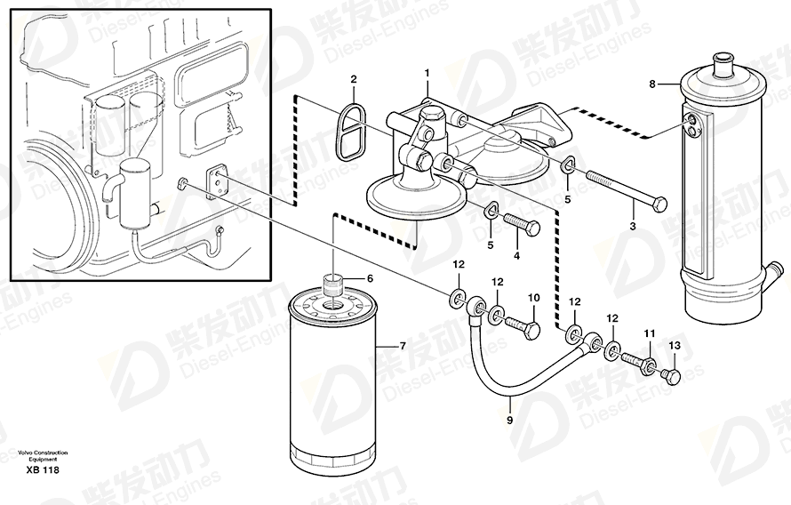 VOLVO Hexagon screw 955544 Drawing