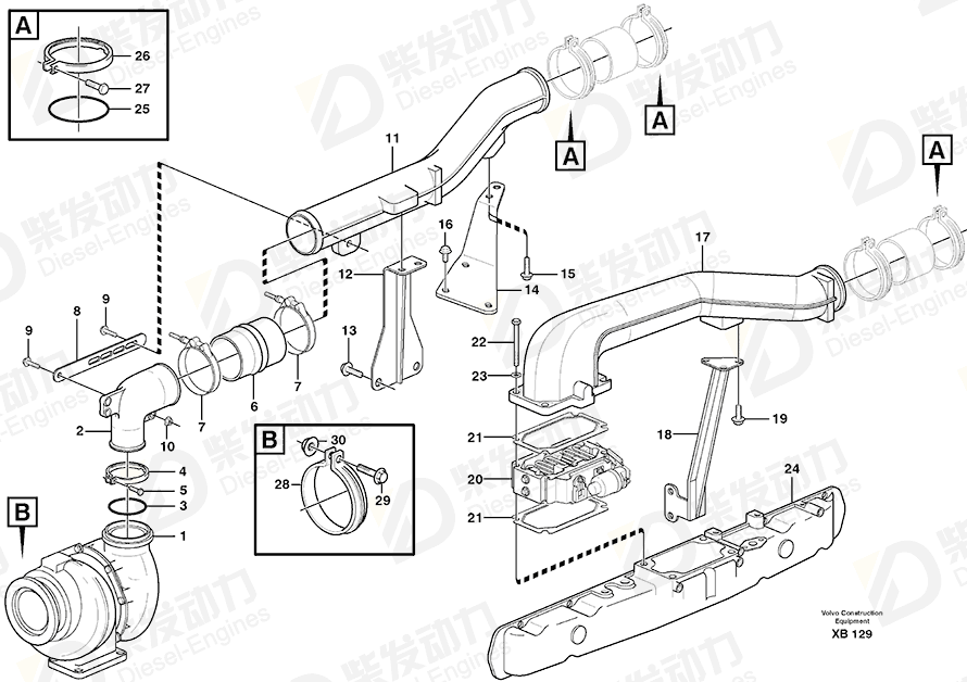 VOLVO Pipe 11031421 Drawing