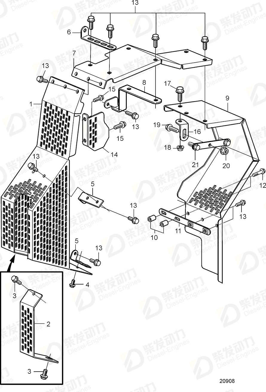 Bracket 3839523 price,VOLVO,Cooling System spare parts wholesale-Diesel ...