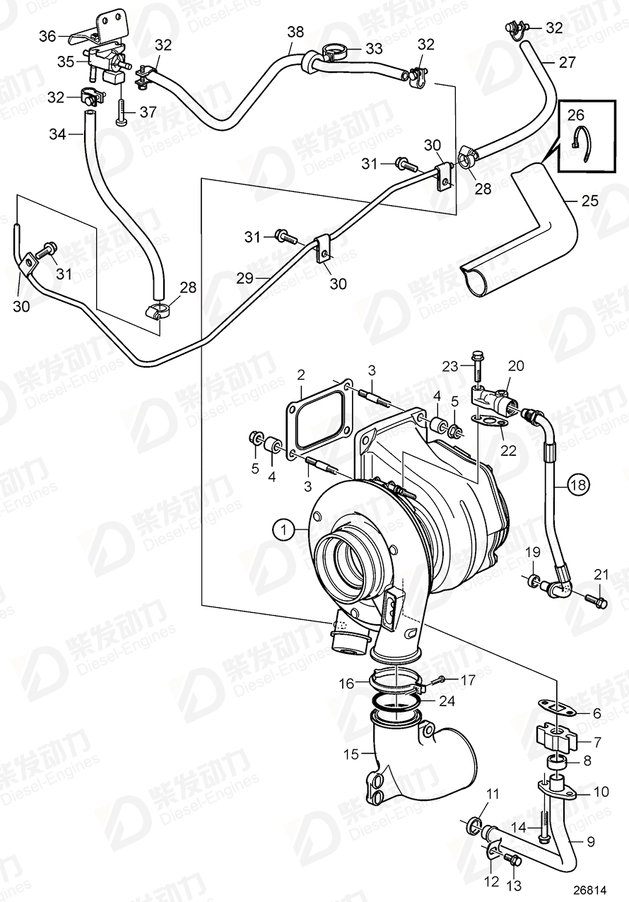 Turbocharger 3801373 price,VOLVO,Intake and Exhaust System spare parts ...